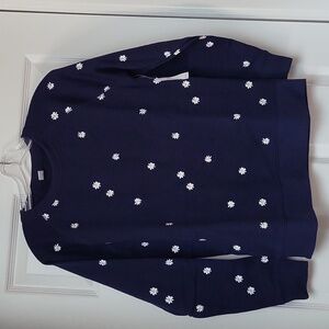 Daisy Printed Blue Sweatshirt From Old Navy Size Small, New With Tags